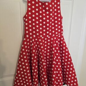 Red Polka Dot Kids Dress Like New Size 8